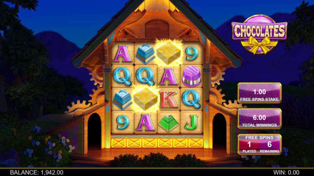 chocolates free spins bonus